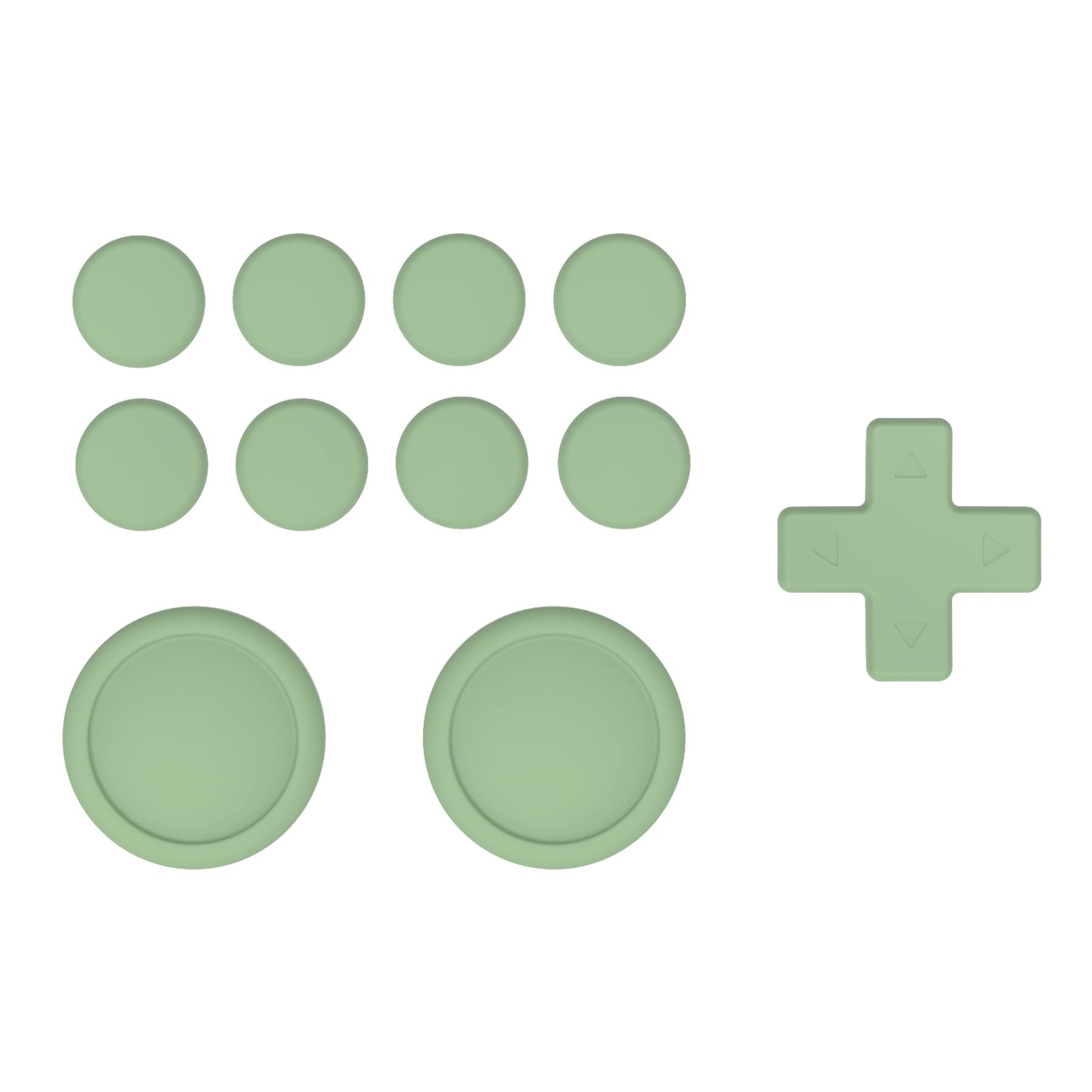 PlayVital Silicone Button Covers and Thumb Grip Set for Nintendo Switch/OLED Joycon/Switch Lite  ABXY Directional Button Cap for Nintendo Switch/OLED/Lite  Switch Lite D-Pad Button Cap  Matcha Green