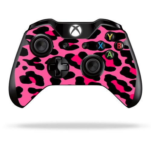 MIGHTY SKINS Xbox One/One S Controller Skin - Pink Leopard | Durable Vinyl Wrap | Easy Application & Removal