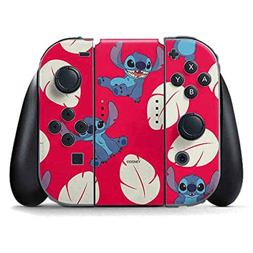 Skinit Decal Gaming Skin Compatible with Nintendo Switch (2017-2021) Joy-Con Controller - Officially Licensed Disney Lilo and Stitch Character Pattern Design