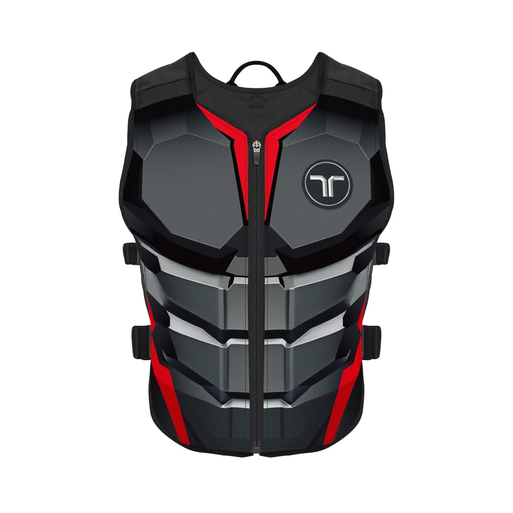 bHaptics TactSuit Air Onyx - Lightweight VR Haptic Vest with 16 Feedback Motors, Wireless Bluetooth, Model BHTV16M1D