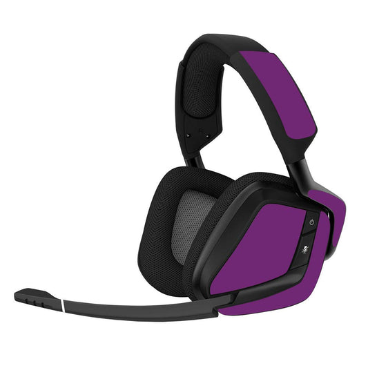 MIGHTY SKINS Corsair Void Pro Headset Skin - Solid Purple Vinyl Decal, Easy Apply/Remove, Durable Protection, Made in USA