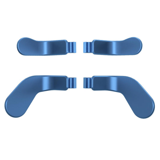 eXtremeRate 4 pcs Metallic Neptune Blue Stainless Steel Paddles  Replacement Interchangeable Hair Trigger Locks for Xbox One Elite  Xbox Elite Series 2 & Elite 2 Core Controller