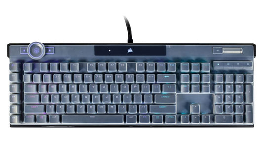 JuYuish Corsair K100 RGB Keyboard Skin Cover - Clear, Compatible with K100 Optical-Mechanical Keyboard