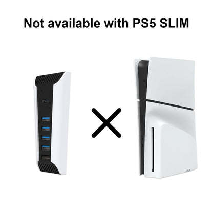 YOXXZUS 5-in-1 USB Hub for PS5 Console - Model PS5027-Y, Expands Connectivity Options