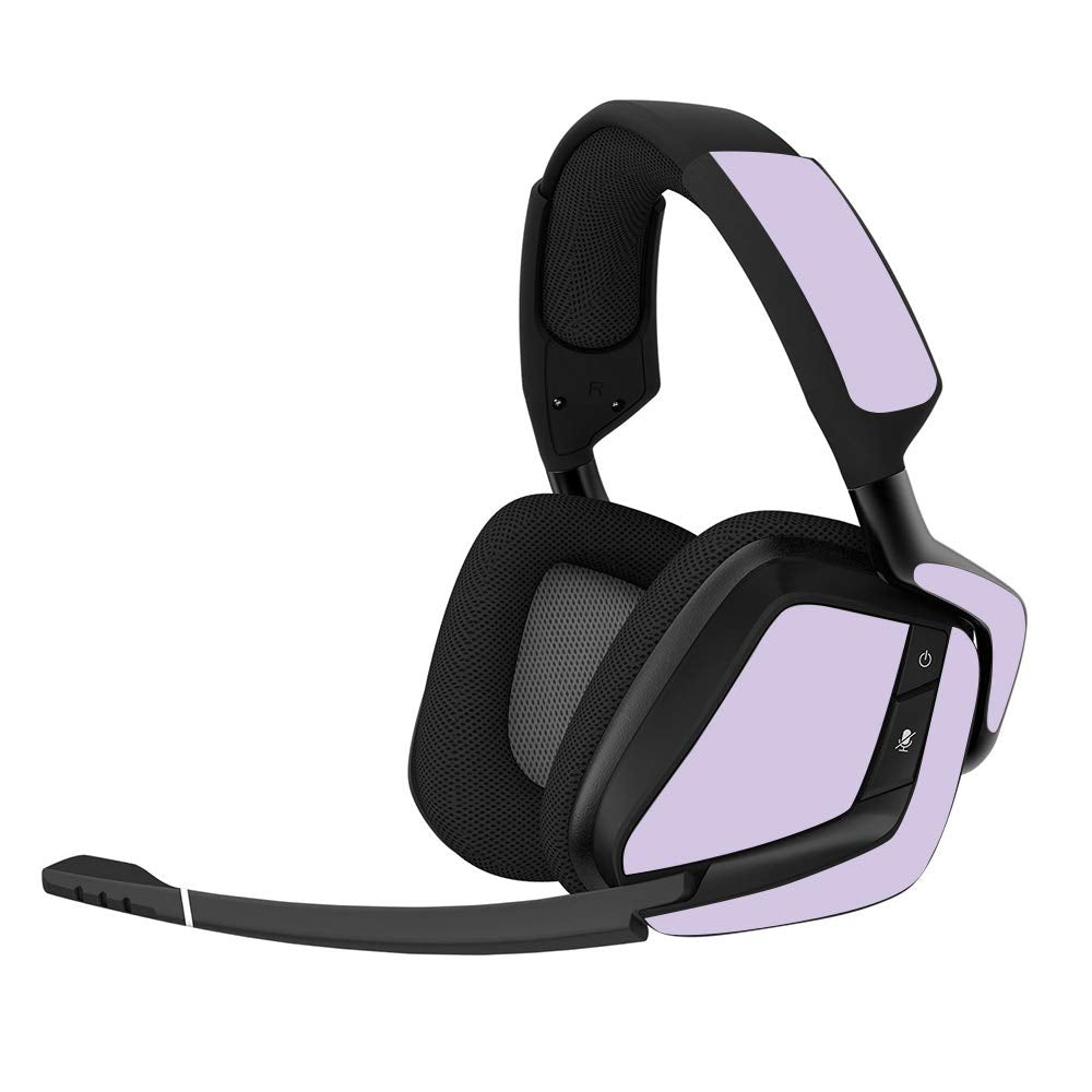 MightySkins Skin Compatible with Corsair Void Pro Gaming Headset - Solid Lilac | Protective, Durable, and Unique Vinyl Decal wra