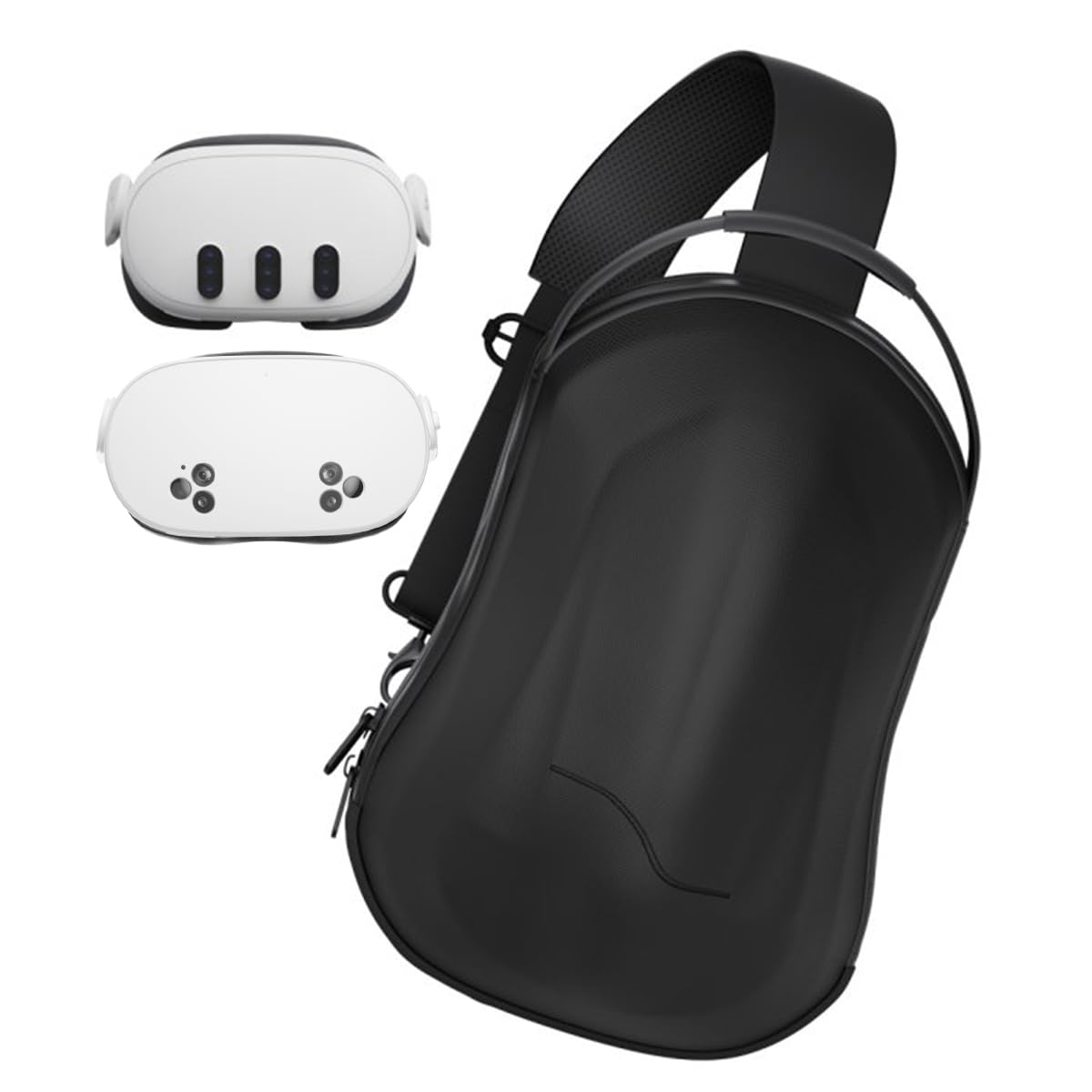 APEXINNO Hard Carrying Case for Meta Quest 3S/3  Large Storage Shoulder Bag  Travel Case Compatible with Battery Head Strap