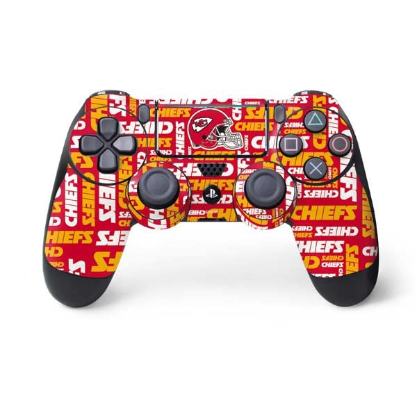 Skinit Decal Gaming Skin Compatible with PS4 Pro/Slim Controller - Officially Licensed NFL Kansas City leaders Red Blast Design
