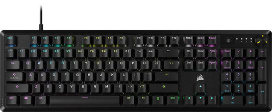 Corsair K70 CORE RGB Mechanical Gaming Keyboard - Pre-Lubed MLX Red Switches, Media Control Dial, Black, Without Palmrest, Model CH-910971E-NA