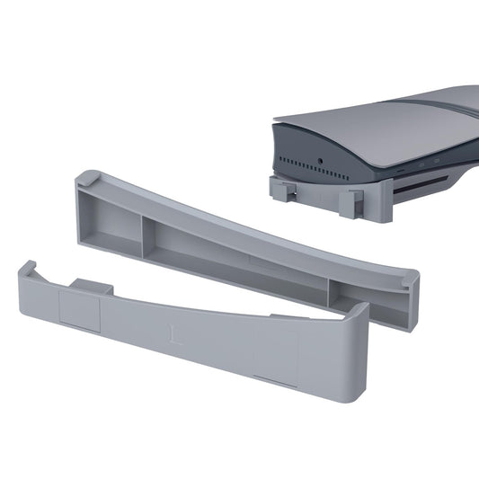 ZLiT ABS Horizontal Stand Bracket for PS5 Pro Digital & Disc for PS5 Slim Console Mount Holder Accessories (Grey)