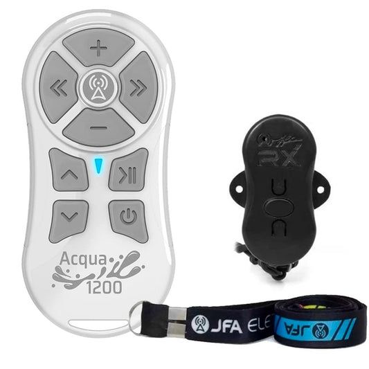 JFA K1200WHITE Acqua 1200 Long Distance Car Audio Receiver - Water Resistant, Slim Design, White