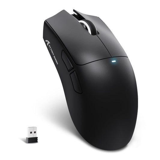ATTACK SHARK X11SE Ultra-Light Wireless Gaming Mouse Tri-Modes BT5.2/Type-C Wired/2.4G PixArt PAW3311 Gaming Sensor 22KDPI 5 Programmable Buttons for Laptop PC Mac Gamer (Black)