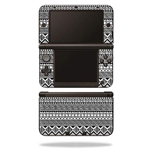 MightySkins Carbon Fiber Skin for Nintendo 3DS XL Original (2012-2014) - Black Aztec | Protective  Durable Textured Carbon Fiber Finish | Easy to Apply  Remove  and Change Styles | Made in The USA