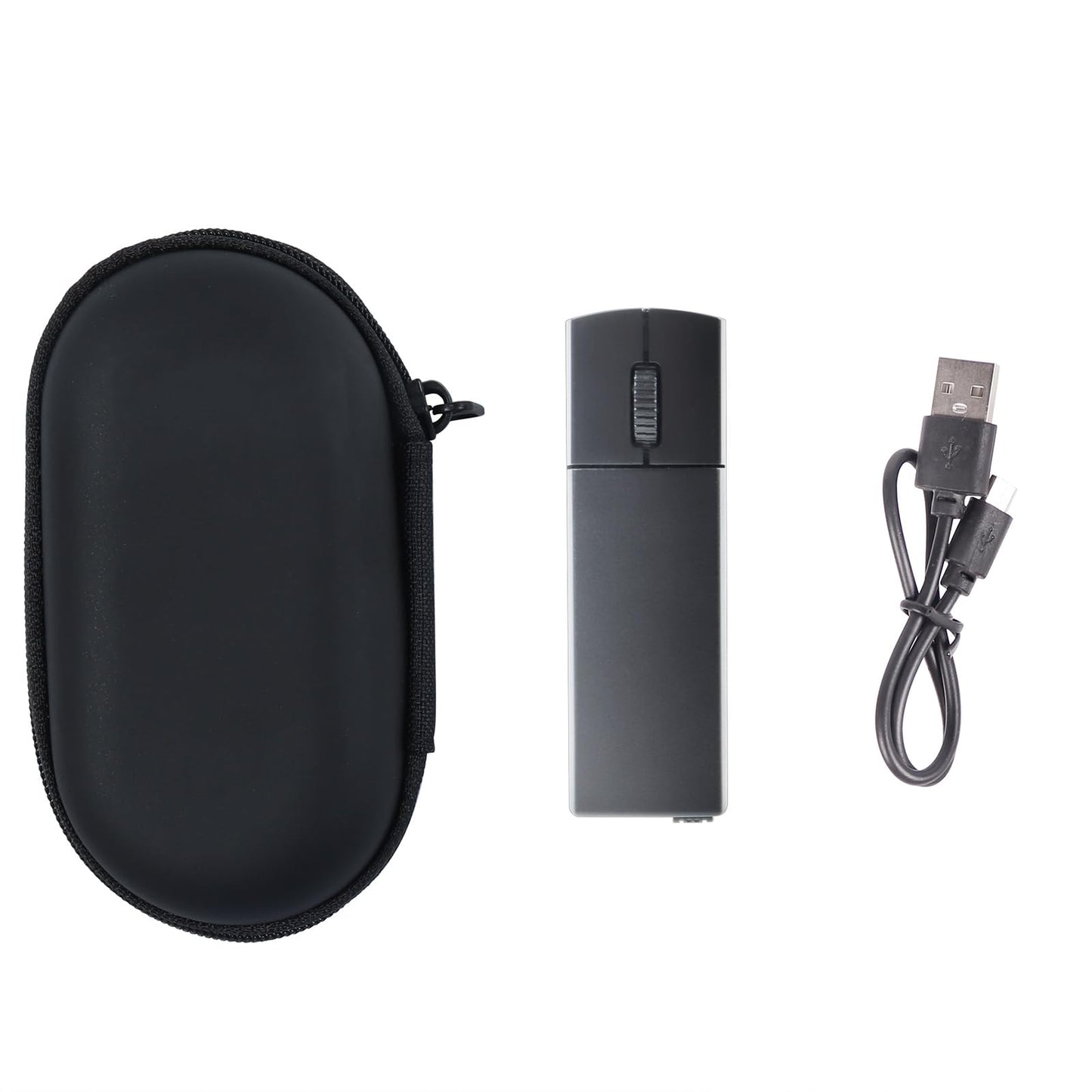 elec Space Wireless Mini Finger Mouse - Silent Dual-Mode Bluetooth & 2.4GHz, Ergonomic, Portable, Black