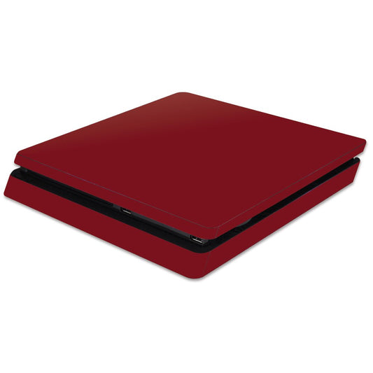 MIGHTY SKINS PS4 Slim Console Skin - Solid Burgundy Vinyl Decal, Durable & Easy to Apply, Model SOPS4SL-Solid Burgundy