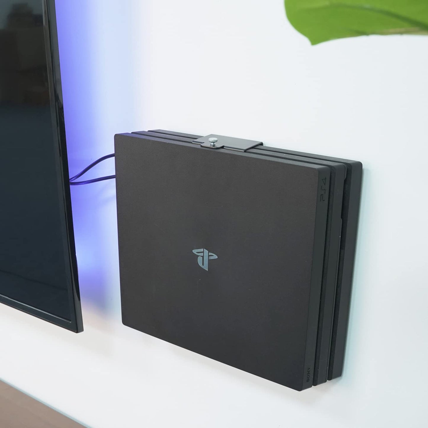 Bylitco Wall Mount for PS4 Pro - Solid Metal, Mounts on Wall or Under Desk