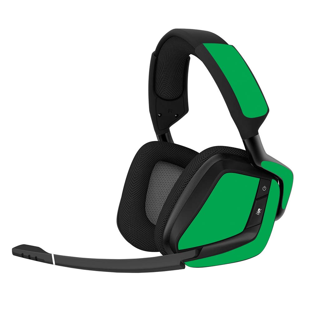 MIGHTY SKINS Corsair Void Pro Skin - Solid Green Vinyl Decal Wrap, Durable & Easy to Apply, Made in USA