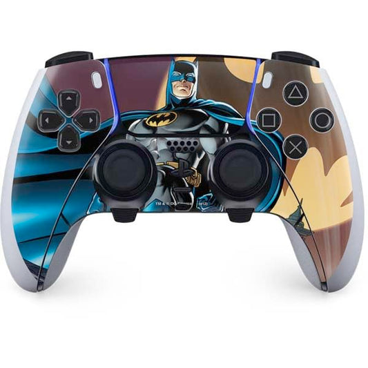 Skinit Decal Gaming Skin Compatible with PS5 DualSense Edge Pro Controller - Officially Licensed DC Comics Batman in The Sky Design