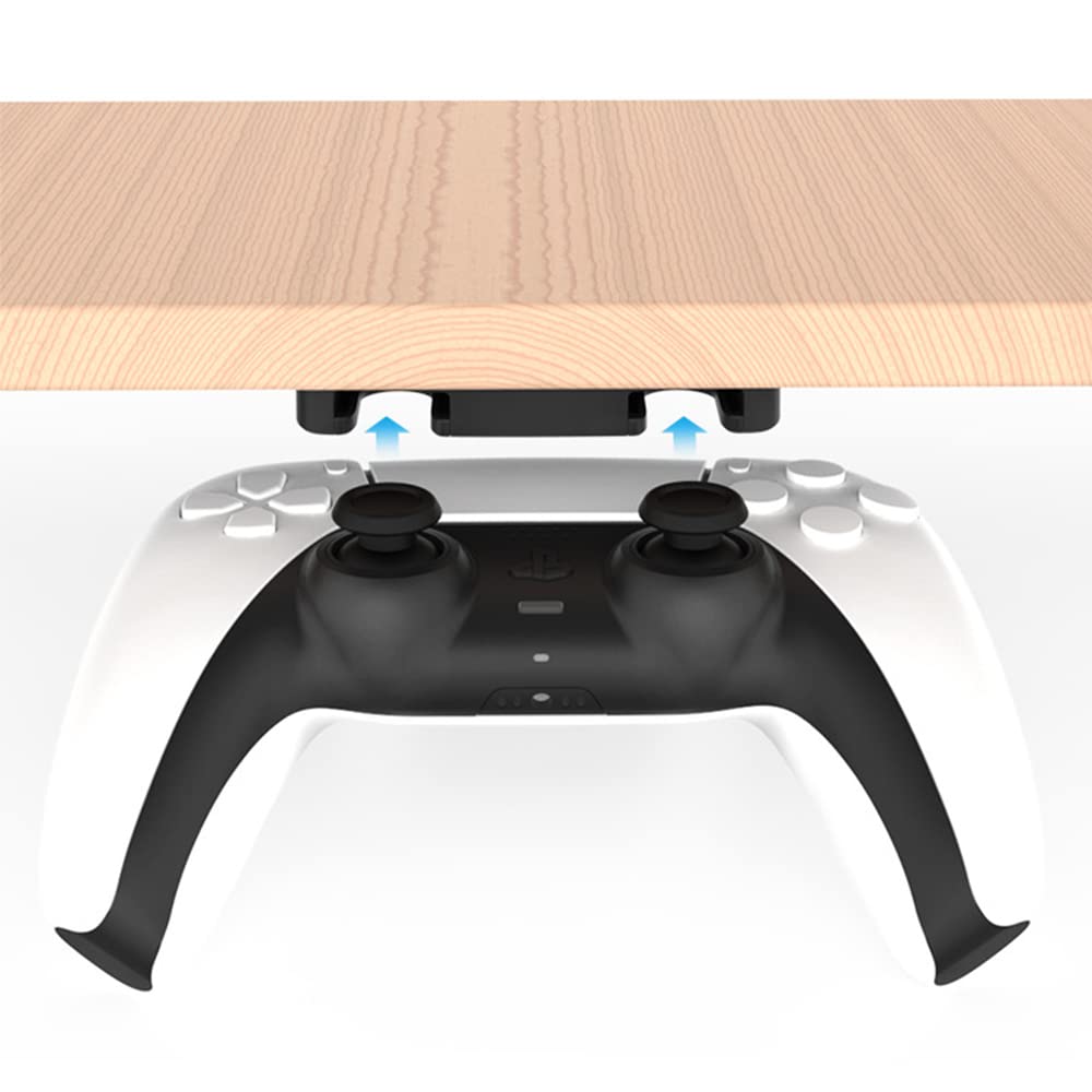 CKXIN Controller Table Stand for PS5/PS4 - Under Desk Mount, 1-Pack, Black, Durable ABS Material