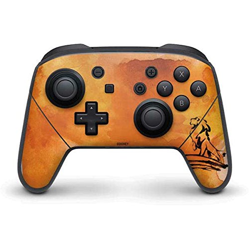 Skinit Decal Gaming Skin Compatible with Nintendo Switch Pro Controller - Officially Licensed Disney The Lion King Mufasa Water Color Art Design
