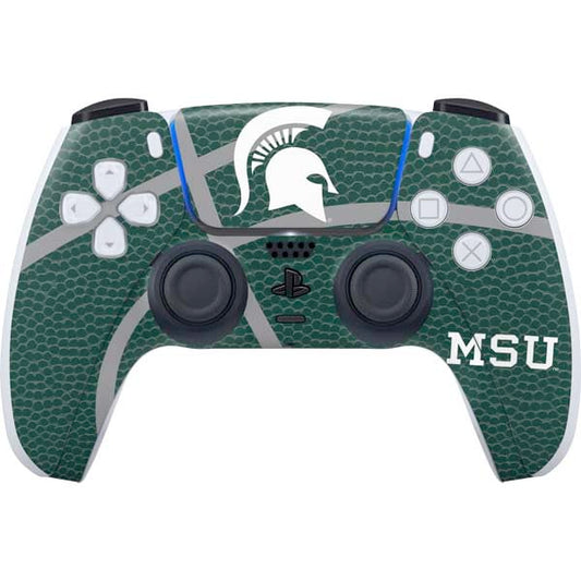 Skinit Decal Gaming Skin Compatible with PS5 Controller - Officially Licensed Michigan State University Green Basketball Design