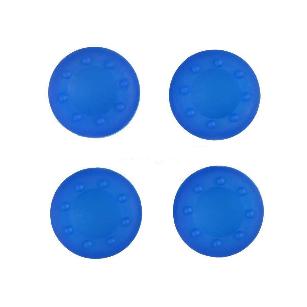 4 x Silicone Analog Joystick Thumbstcks Thumb Stick Grips Caps Cover for PS4 PS3 Xbox One Xbox 360 PS2 Controllers (Blue)