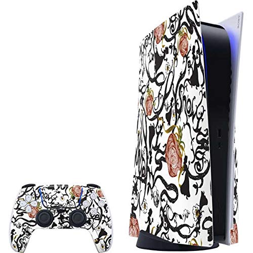 Skinit Decal Gaming Skin Compatible with PS5 Bundle - Officially Licensed Disney Snow White Roses and Character Silhouette Design