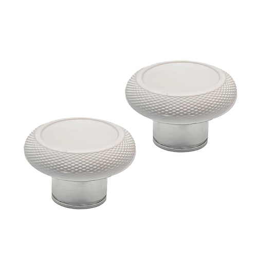 2 Pack Elite 2 Controller Short Thumbsticks Replacement for Xbox Elite Series 2 Controller 0.39in Standard Height Concave Magnetic Analog Short Joysticks for Elite Series 2 Core Controller (White)