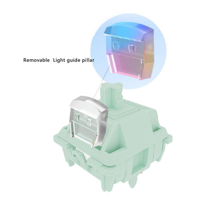 Mciepny Coral Gateron Linear Keyboard Switches, 5-Pin, Pre-Lubed, 45gf, 108 Pcs for MX Mechanical Gaming Keyboards