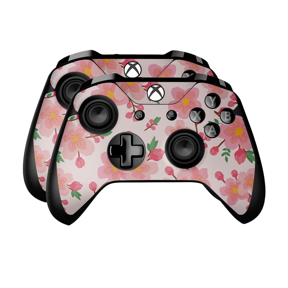 Skin Compatible with Microsoft Xbox One Controller (2 Pack) - Lilies in Bloom - Premium 3M Vinyl Protective Wrap Decal Cover - Easy to Apply | Crafted in The USA by MightySkins