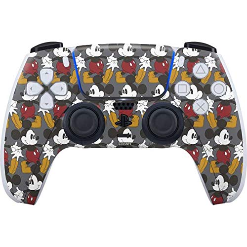 Skinit Decal Gaming Skin Compatible with PS5 Controller - Officially Licensed Disney Mickey Mouse Vintage Pattern Design