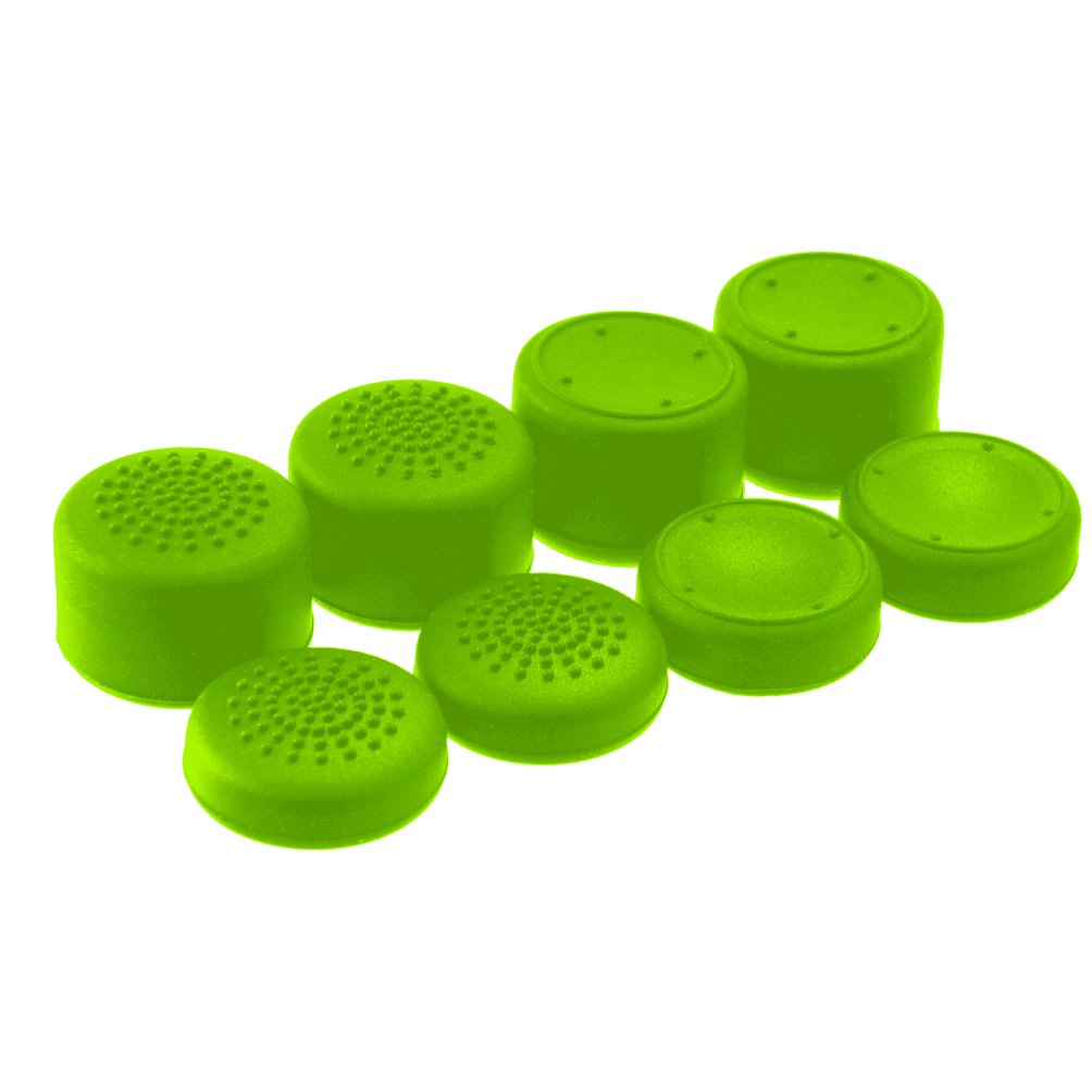 Foamy Lizard AceShot Thumb Grips - 8pc Green Silicone Antislip for Xbox One & Steamdeck - Model FL-TALLTHMB-XBOXONE-GREEN
