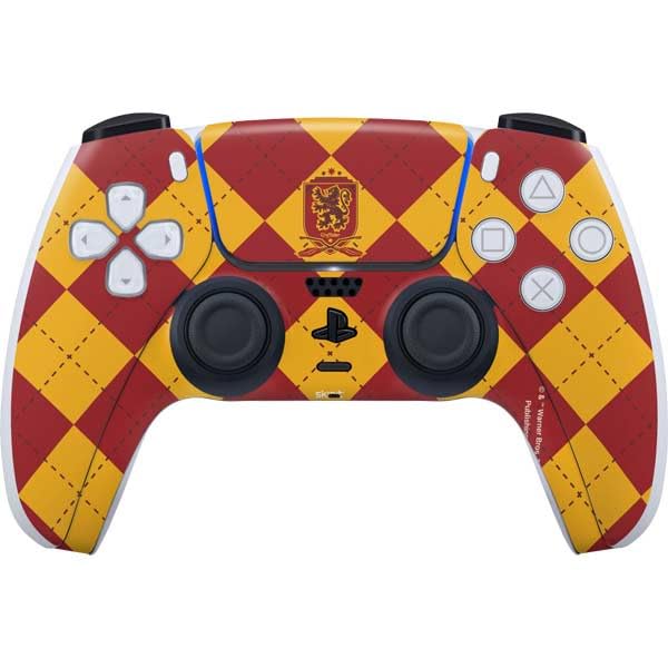 Skinit Decal Gaming Skin Compatible with PS5 Controller - Officially Licensed Wizarding Worlds Harry Potter Gryffindor Huse Crest Design