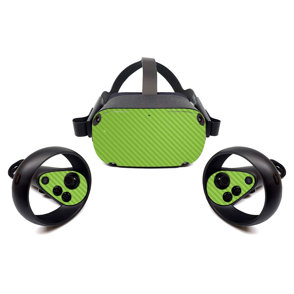 MightySkins Carbon Fiber Skin for Oculus Quest - Lime Green | Protective  Durable Textured Carbon Fiber Finish | Easy to Apply  Remove  and Change Styles | Made in The USA (CF-OCQU-Solid Lime Green)