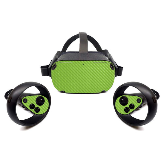 MightySkins Carbon Fiber Skin for Oculus Quest - Lime Green | Protective  Durable Textured Carbon Fiber Finish | Easy to Apply  Remove  and Change Styles | Made in The USA (CF-OCQU-Solid Lime Green)