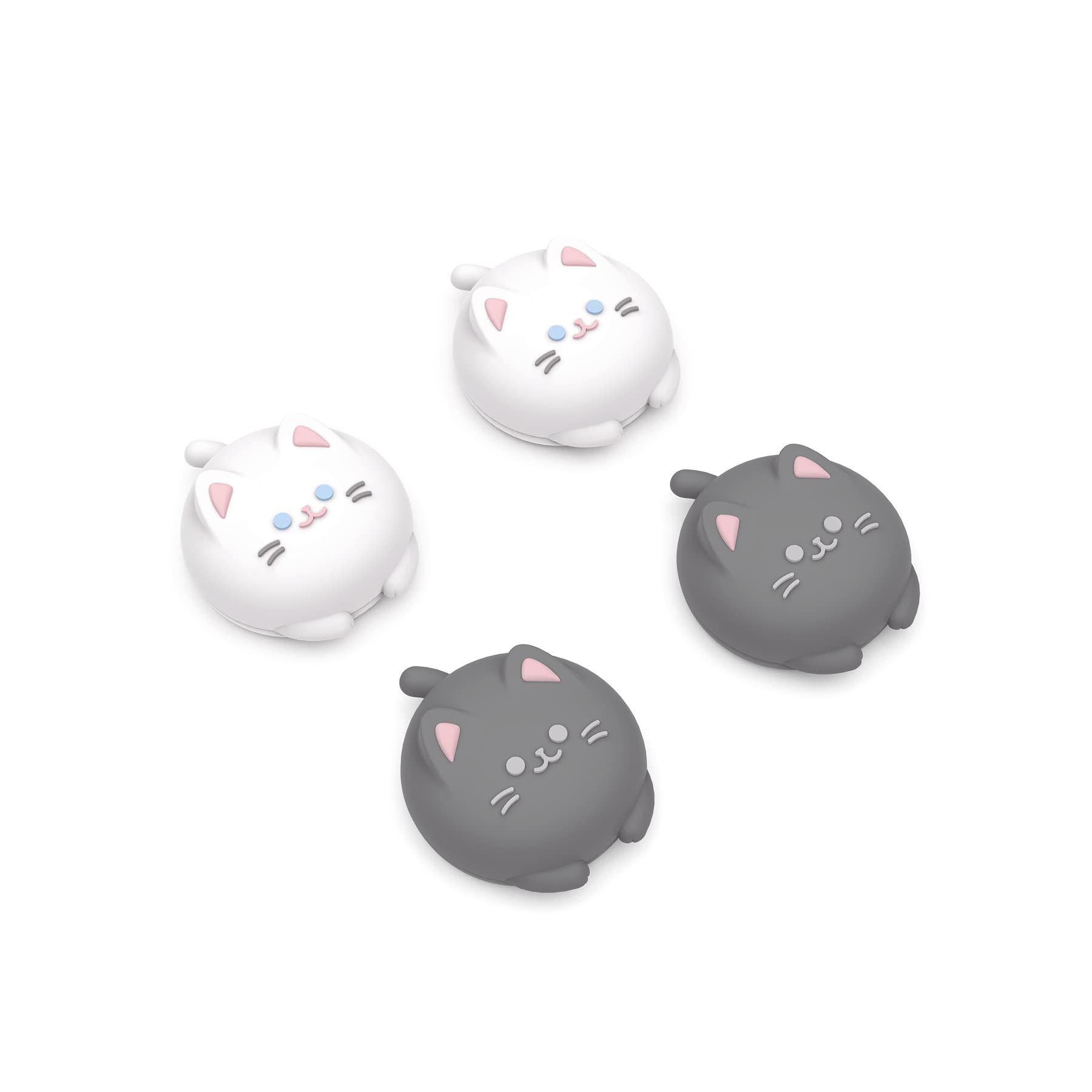 PlayVital Cute Thumb Grip Caps for ps5  Edge  ps4 Controller  Silicone Analog Stick Cover for Xbox Series X/S  Elite Series 2 Controller  Thumbstick Caps for Switch 2 Pro Controller - Cutie Kitty