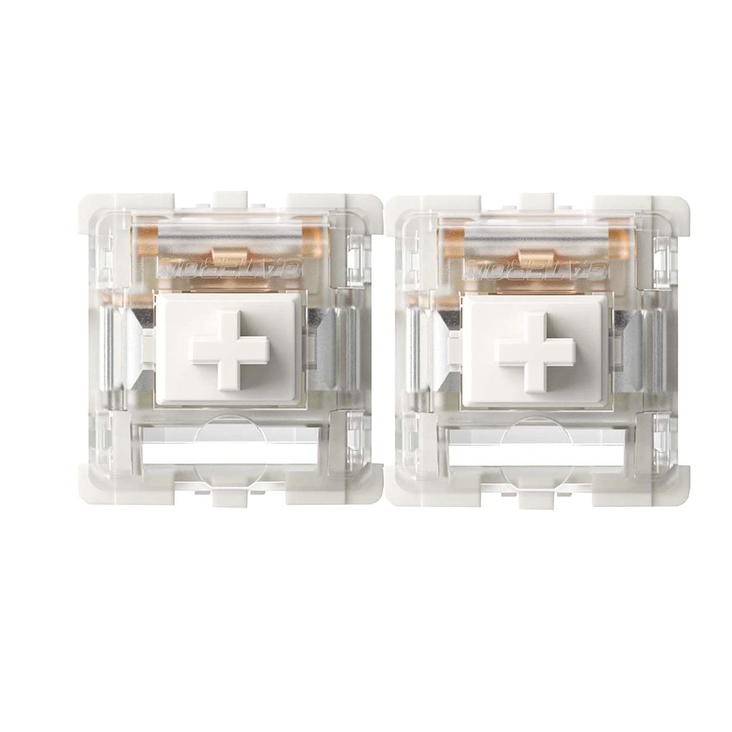 Kutethy Gateron G White Clear Pro Switches - Pre-lubed 3pin RGB SMD Linear for Gaming Mechanical Keyboards (108 PCS, Clear)