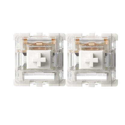 Kutethy Gateron G White Clear Pro Switches - Pre-lubed 3pin RGB SMD Linear for Gaming Mechanical Keyboards (108 PCS, Clear)