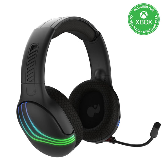 PDP Afterglow Wave Wireless Headset with Mic for Xbox & PC, One Size, Black, Model 049-032-BK, Compatible with PS5/PS4