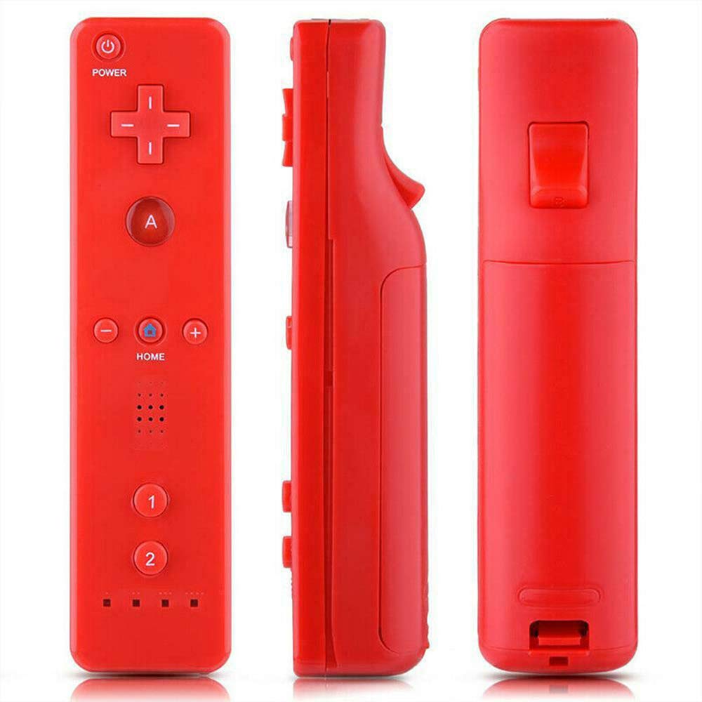 ChamZA Wireless Motion Remote Controller Gamepad for Wii/Wii U - Red, Includes Silicone Case & Hand Strap