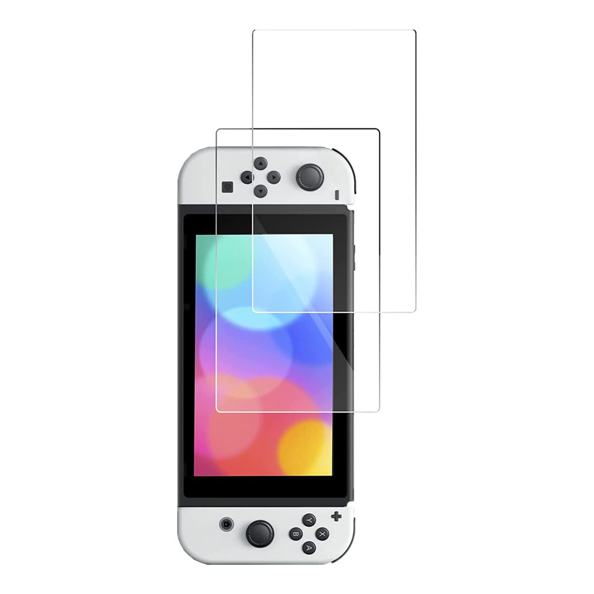 VIESUP Screen Protector for Nintendo Switch - OLED 2021 [2PACK] 9 Hardness Anti-Scratch Easy To Install Ultra Clear Screen Tempered Glass for Nintendo Switch - OLED Model 2021 (7-inch)