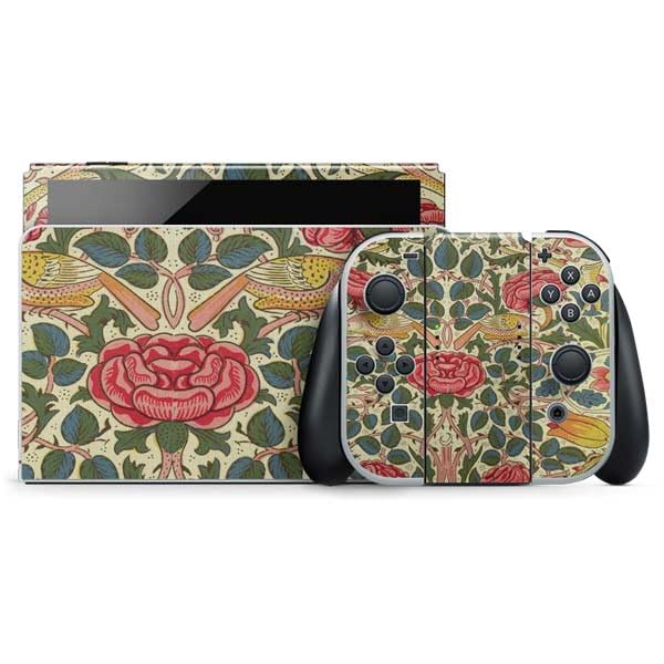 Skinit Decal Gaming Skin Compatible with Nintendo Switch OLED (2021) - Officially Licensed Rose by William Morris Design