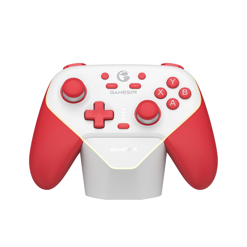 GameSir Super Nova Wireless Gaming Controller for PC/Switch/Switch 2/iOS/Android  1000Hz Polling Rate  Hall Effect Stick & Trigger  Rubberized Grips  RGB Lighting  1000mAh - Red