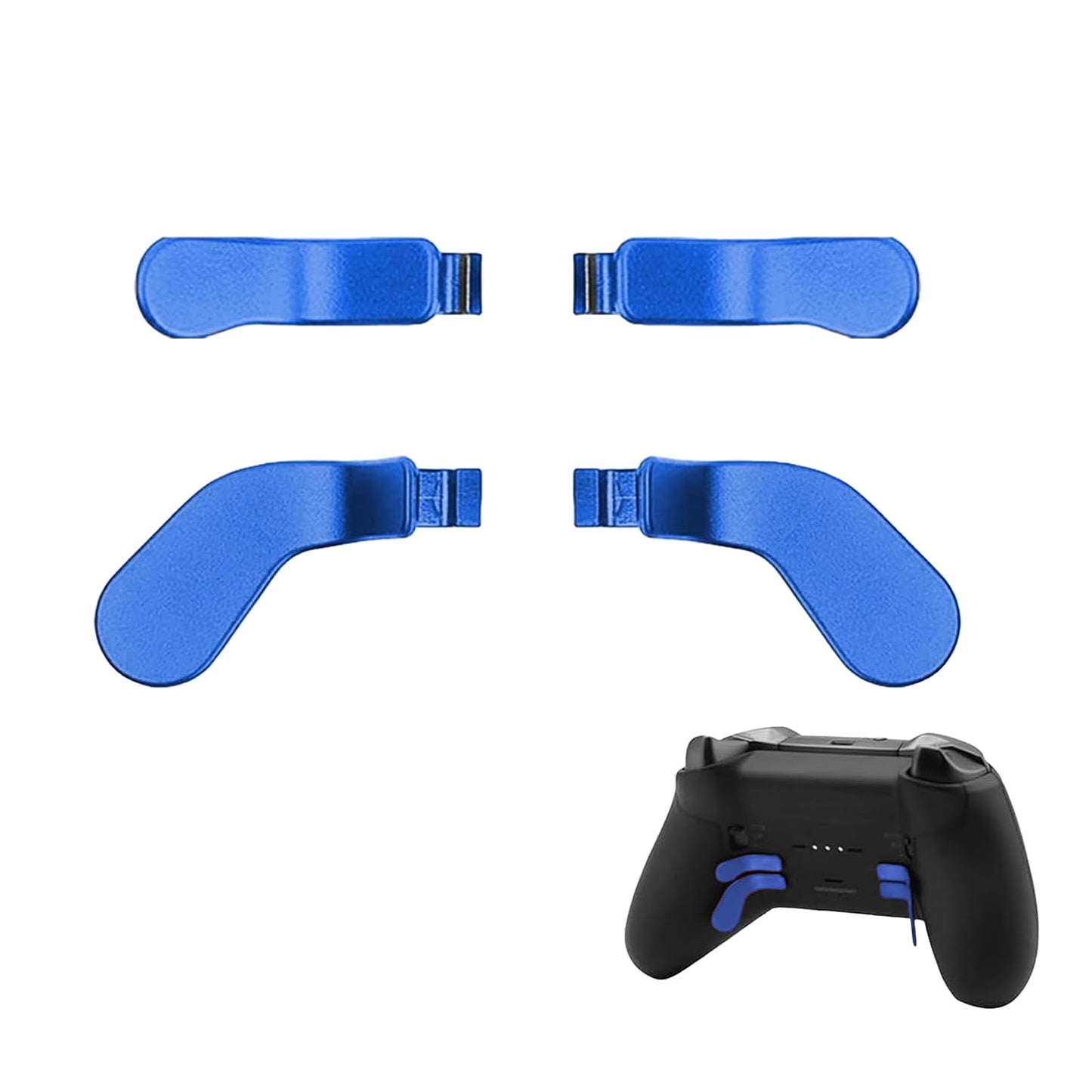 4Pcs Elite 2 Controller Metal Paddles for Xbox One Elite 2  Xbox One Elite Series 2 Controller  Stainless Steel Paddles Replacement Accessories for Xbox One Elite/ Elite Series 2/Elite 2 Core Controller (Blue) [video game]
