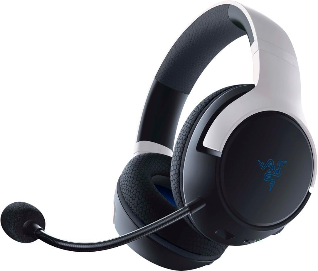 Razer Kaira Dual Wireless Gaming Headset - Triforce 50mm Drivers, HyperClear Mic, 2.4GHz & Bluetooth - Kaira - White/Black