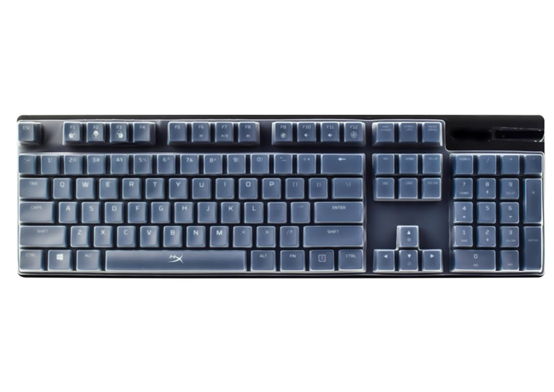 Silicone Keyboard Skin Cover Compatible for Razer Huntsman V2 Optical Gaming Keyboard & Razer BlackWidow V3 Mechanical Gaming Keyboard & Corsair Wired K60 RGB Pro Mechanical Gaming Keyboard - Clear