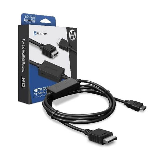Hyperkin HDTV Cable for PS2/PS1 - Black - Model M07381 - High-Quality Video and Audio Connection
