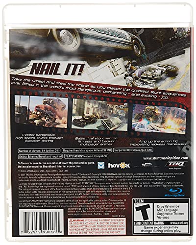 THQ Stuntman Ignition Game for Playstation 3 - Model 99018, Action Racing Adventure