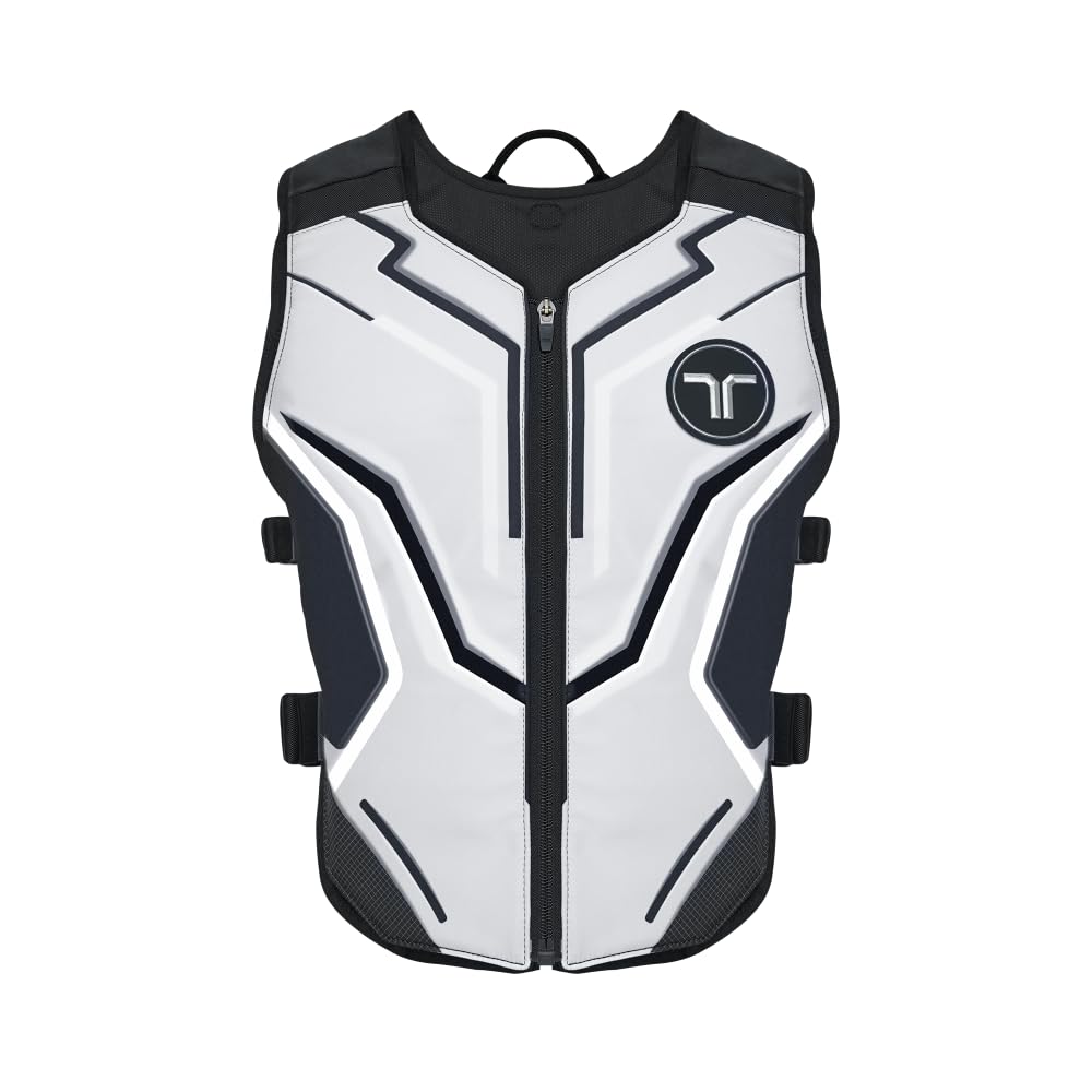 bHaptics TactSuit Air ASH - Lightweight Haptic VR Vest, 16 Motors, Wireless, White, Model BHTV16M1D