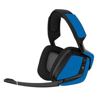 MIGHTY SKINS Corsair Void Pro Gaming Headset Skin - Solid Blue, Durable Vinyl Decal, Easy to Apply and Remove, Made in The USA