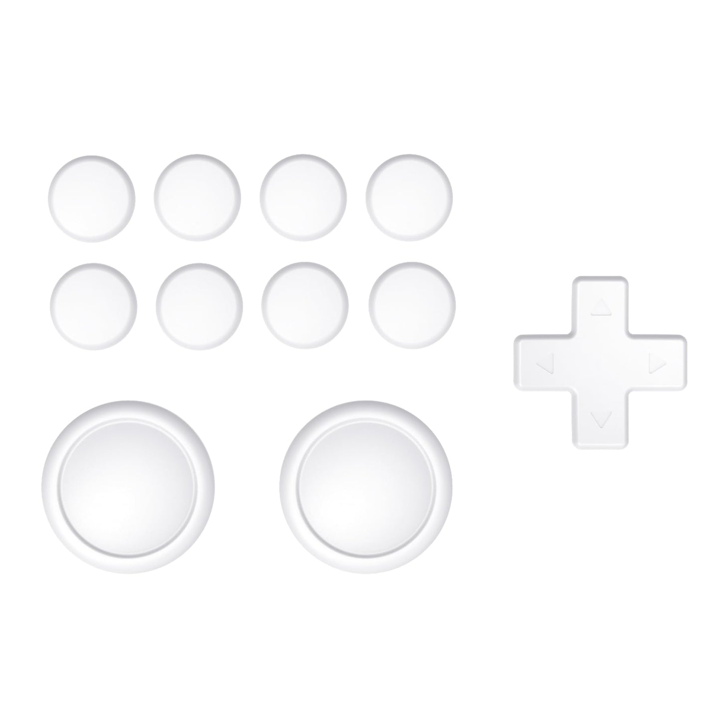 PlayVital Silicone Button Covers and Thumb Grip Set for Nintendo Switch/OLED Joycon/Switch Lite  ABXY Directional Key Button Caps for Nintendo Switch/OLED/Lite with Switch Lite D-Pad Button Cap  White